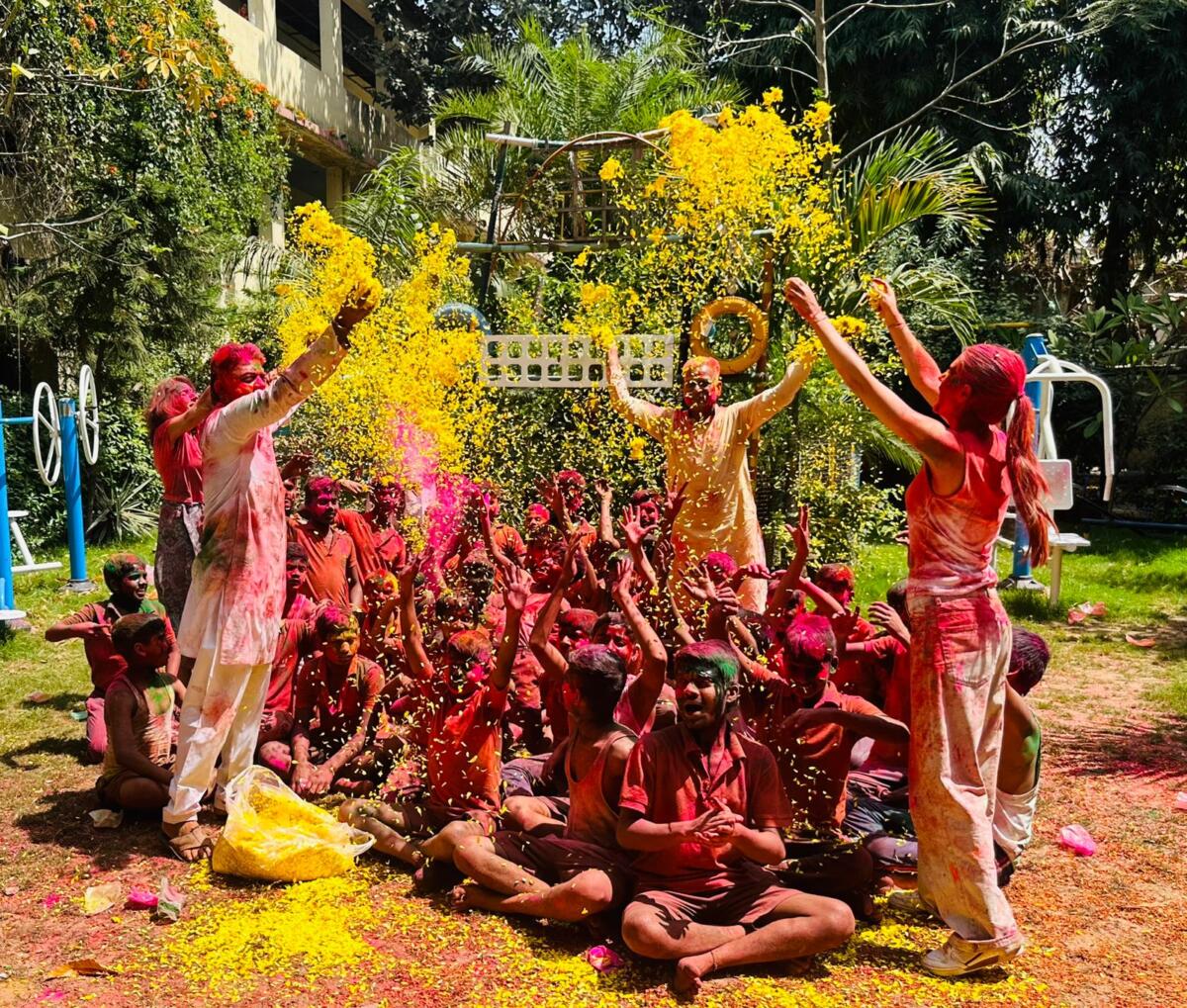 Celebrating Holi Festival 2025 in a unique way along with volunteering with india