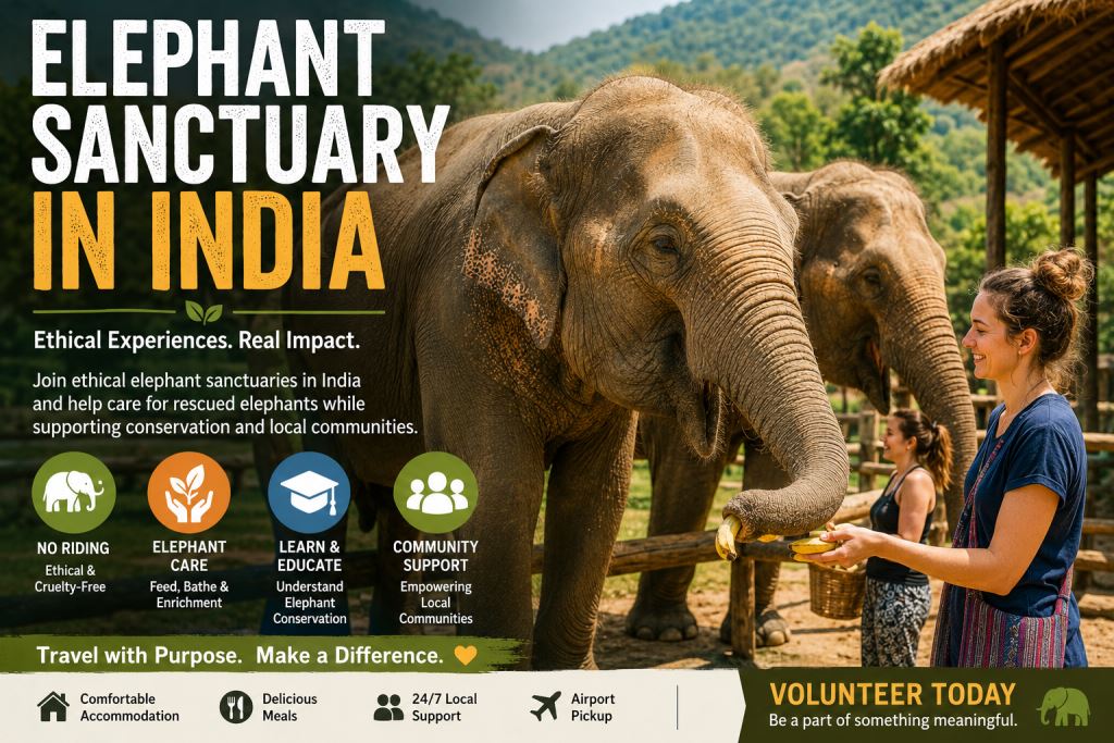 🐘 Elephant Sanctuary in India | Ethical Elephant Experiences & Volunteer Opportunities