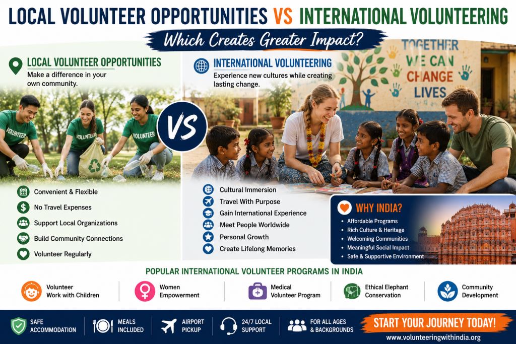 🌍 Local Volunteer Opportunities vs International Volunteering | Which Is Right for You?