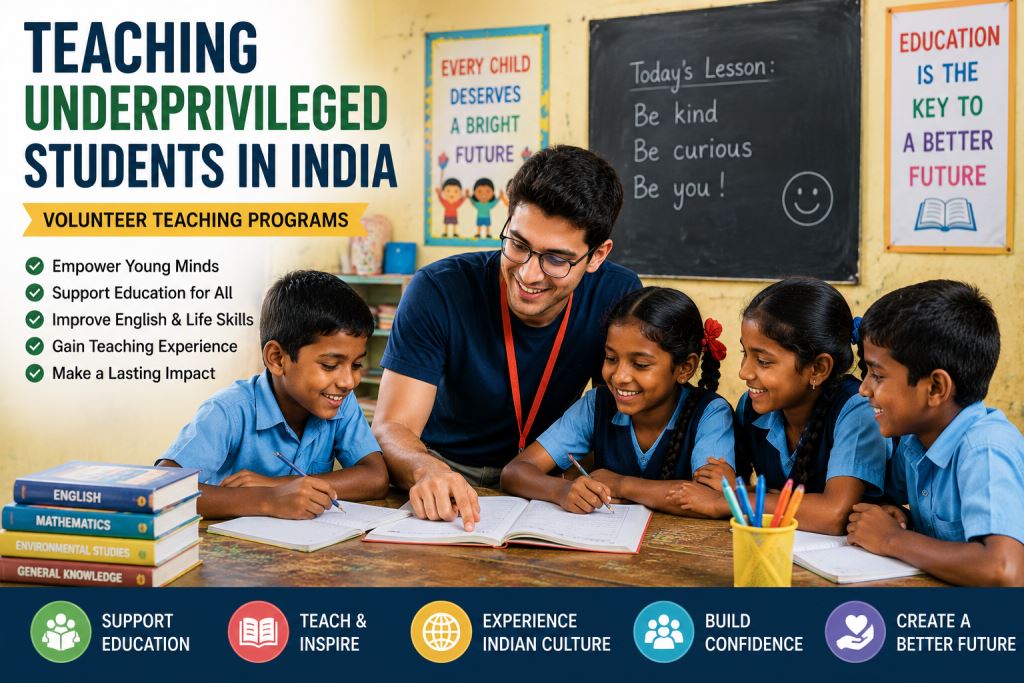 👩‍🏫 Teaching Underprivileged Students in India | Volunteer Teaching Programs