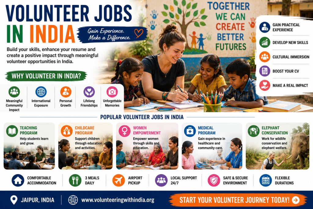 💼 Volunteer Jobs in India | Gain Experience While Making a Difference